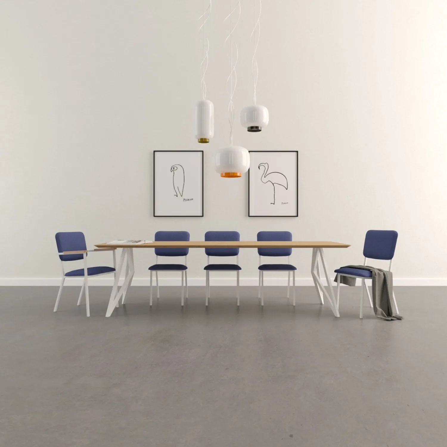 Houten Eettafels|Rechthoekige Eettafels-Studio HENK Butterfly White Eettafel Naturel