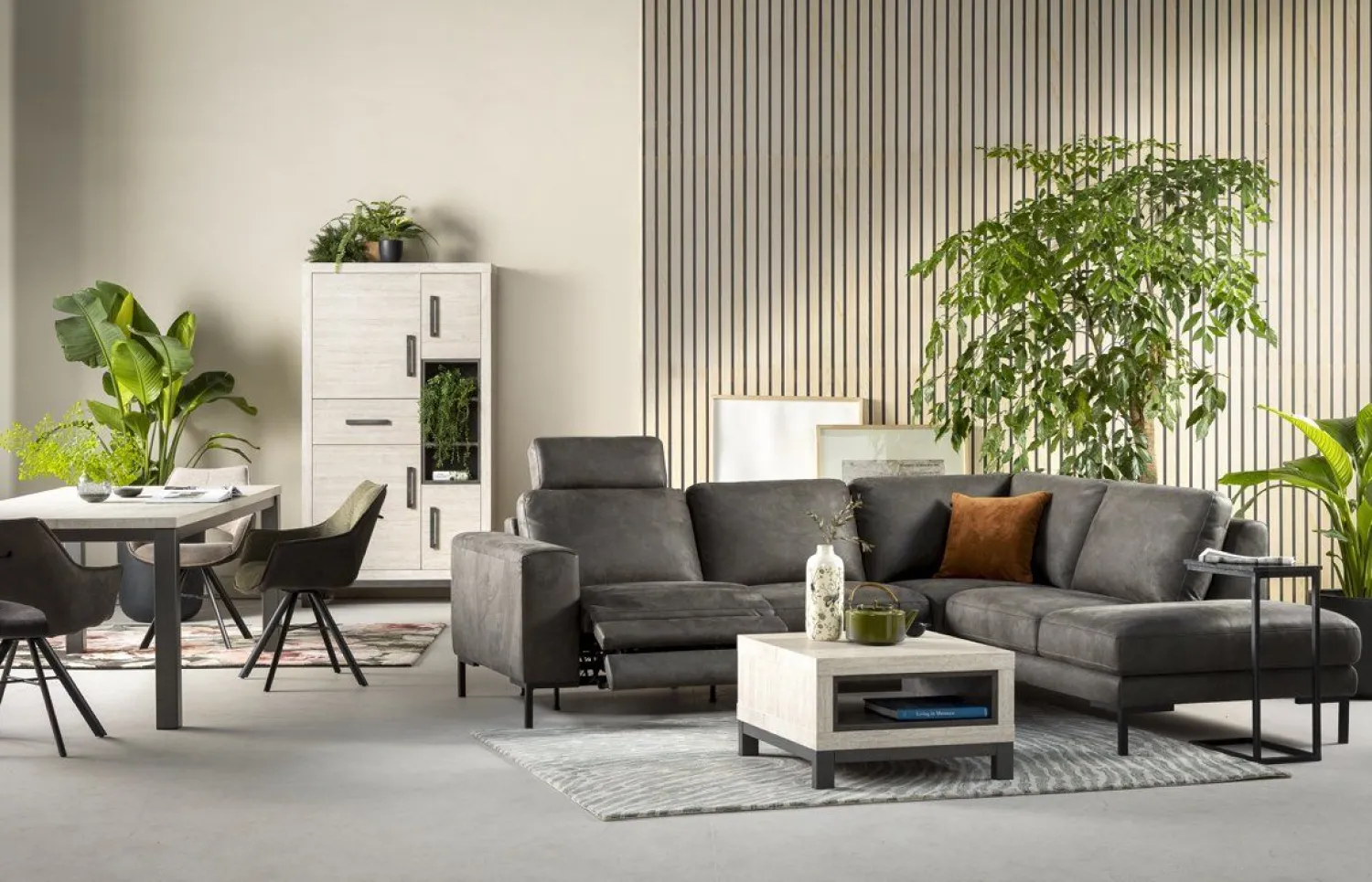 Hoekbanken-Feelings Wonen Cadiz Hoekbank Graphite