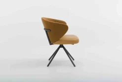 Design Stoelen|Draaibare Eetkamerstoelen-Bert Plantagie Calix Statief Eetkamerstoel Light Grey