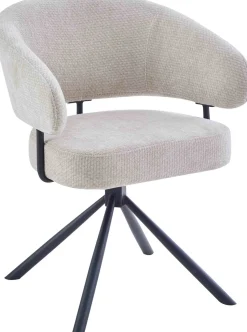 Eetkamerstoelen Met Armleuning-Eijerkamp Collectie Camille Eetkamerstoel Beige