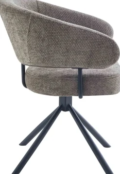 Eetkamerstoelen Met Armleuning-Eijerkamp Collectie Camille Eetkamerstoel Taupe, Grijs
