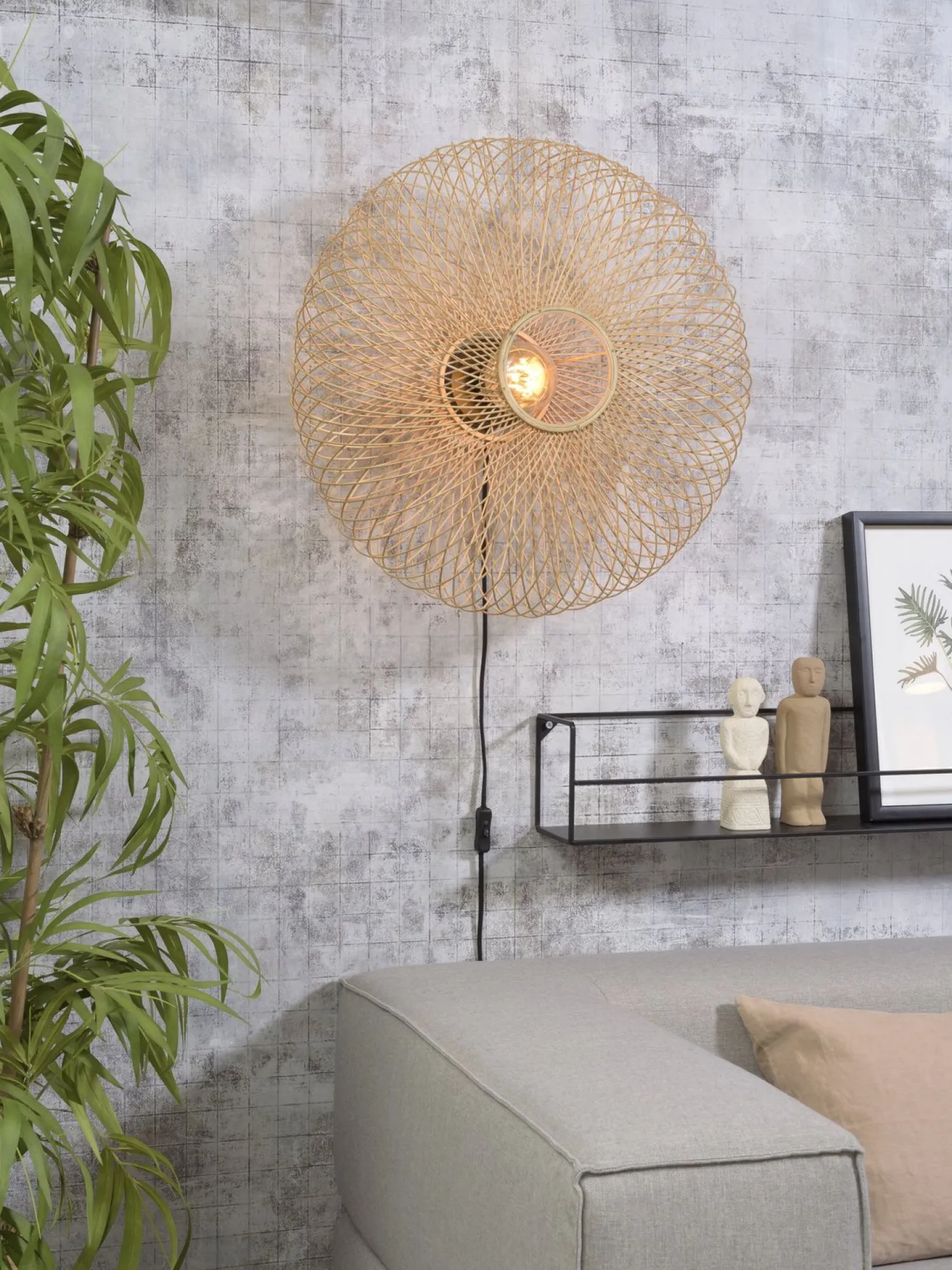 Wandlampen|Wandlampen-Good&Mojo Cango Wandlamp Natural