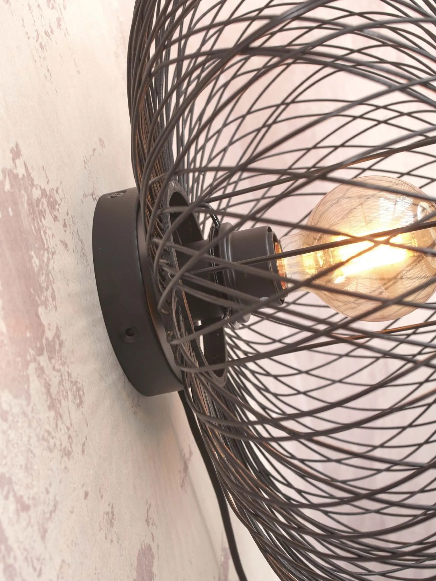 Wandlampen|Wandlampen-Good&Mojo Cango Wandlamp Black, Natural