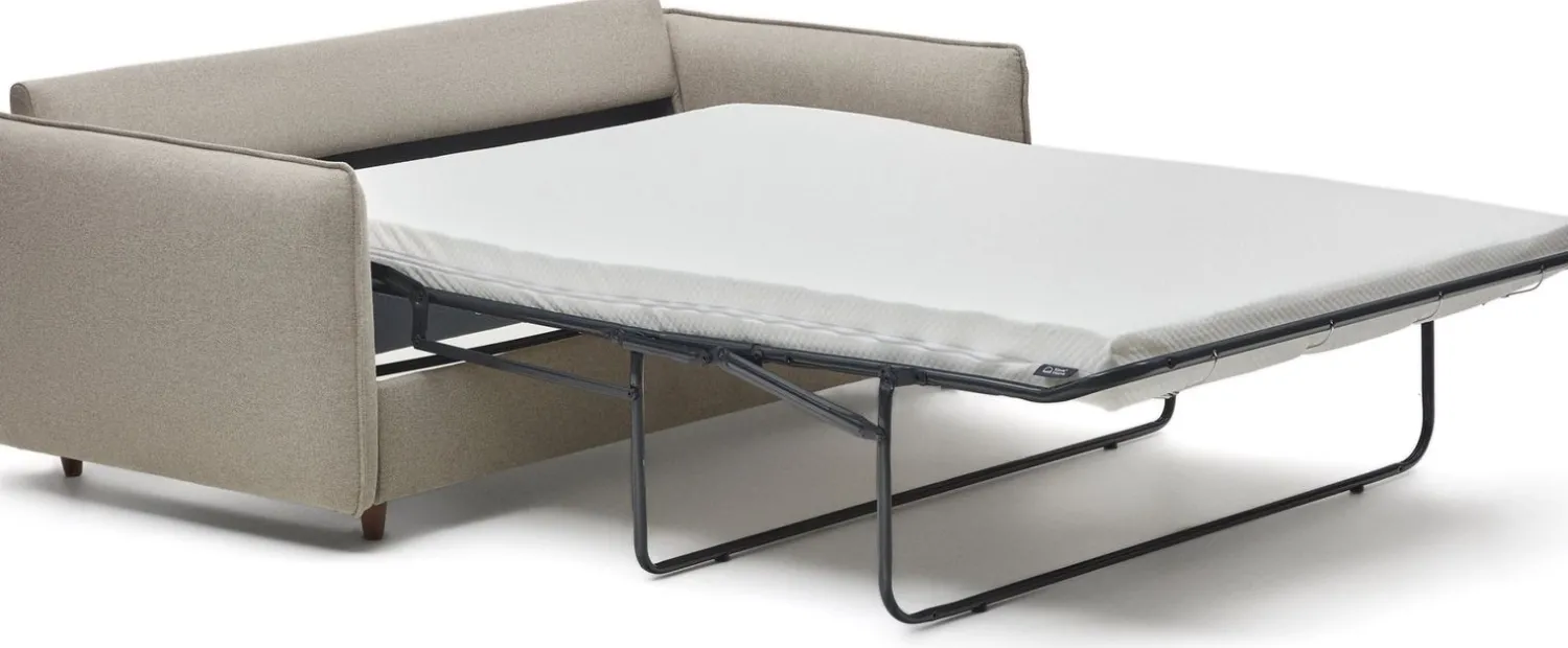 Slaapbanken|Slaapbanken-Kave Home Carlota Slaapbank Beige