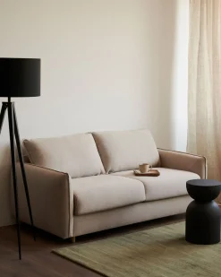 Slaapbanken|Slaapbanken-Kave Home Carlota Slaapbank Beige