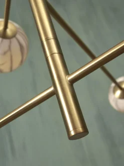 Glazen Hanglampen|Glazen Hanglampen-It's about RoMi Carrara 3-arm Hanglamp White marble, Gold