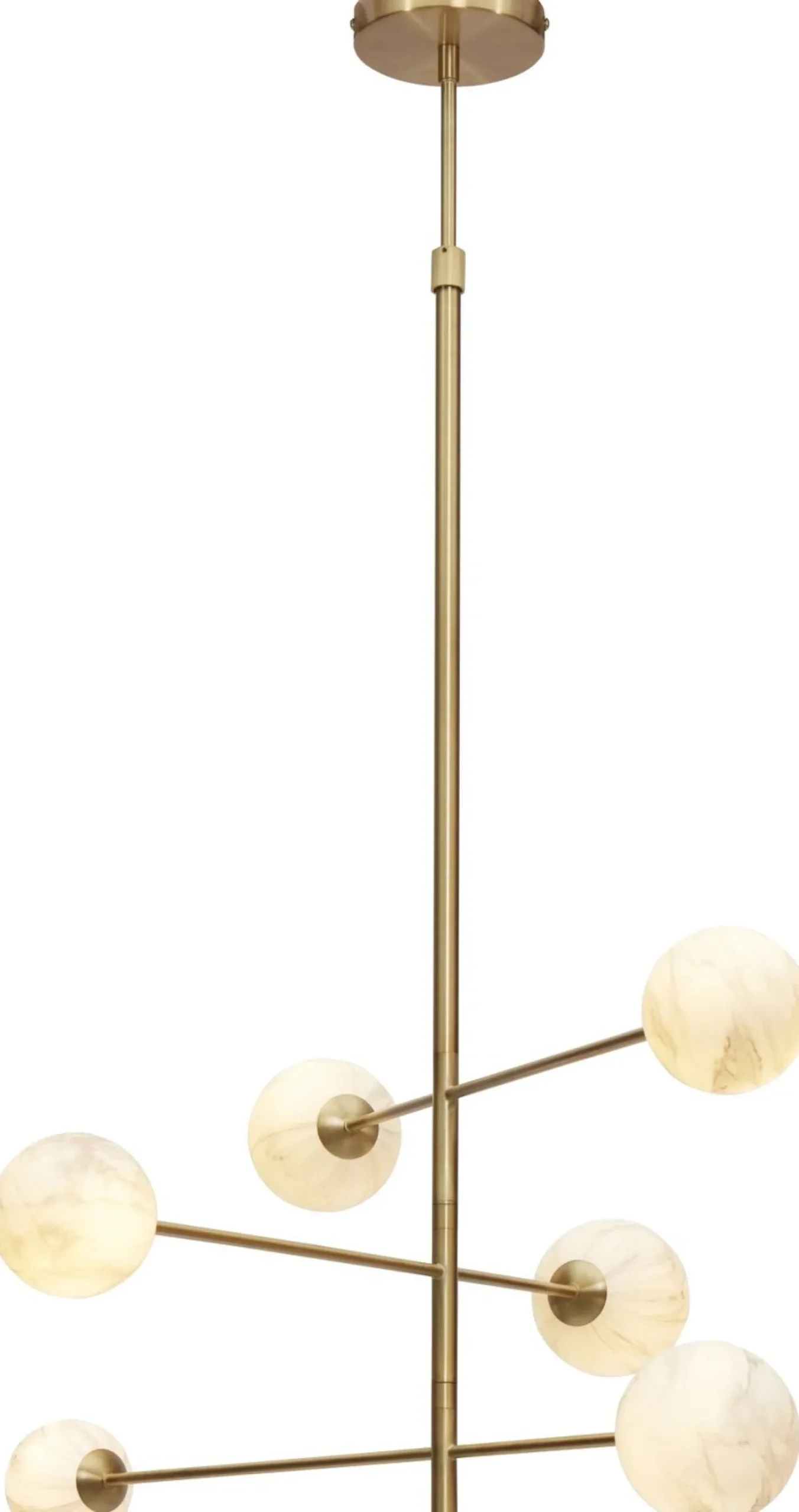 Glazen Hanglampen|Glazen Hanglampen-It's about RoMi Carrara 3-arm Hanglamp White marble, Gold