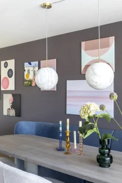 Moderne Hanglampen|Moderne Hanglampen-It's about RoMi Carrara Bol Hanglamp White marble, Gold