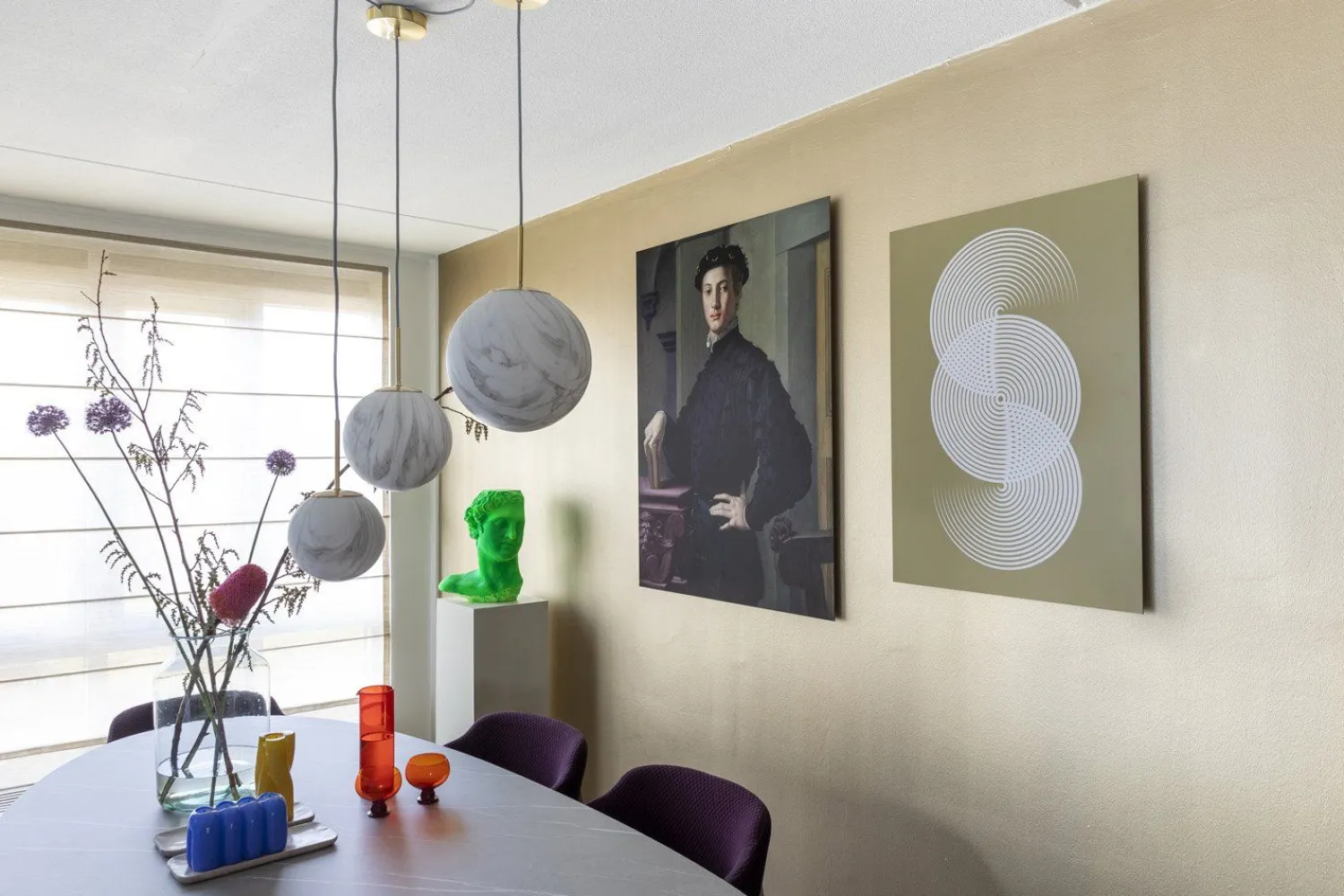 Moderne Hanglampen|Moderne Hanglampen-It's about RoMi Carrara Bol Hanglamp White marble, Gold