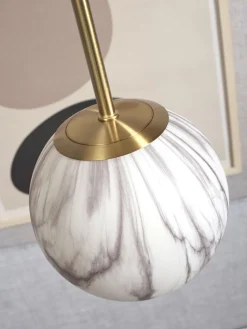 Glazen Hanglampen|Glazen Hanglampen-It's about RoMi Carrara Bol Hanglamp White marble, Gold