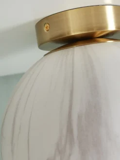 Moderne Plafondlampen|Plafondlampen-It's about RoMi Carrara Plafondlamp White marble, Gold