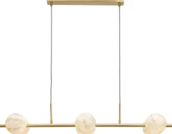 Glazen Hanglampen|Glazen Hanglampen-It's about RoMi Carrara Recht Hanglamp White marble, Gold