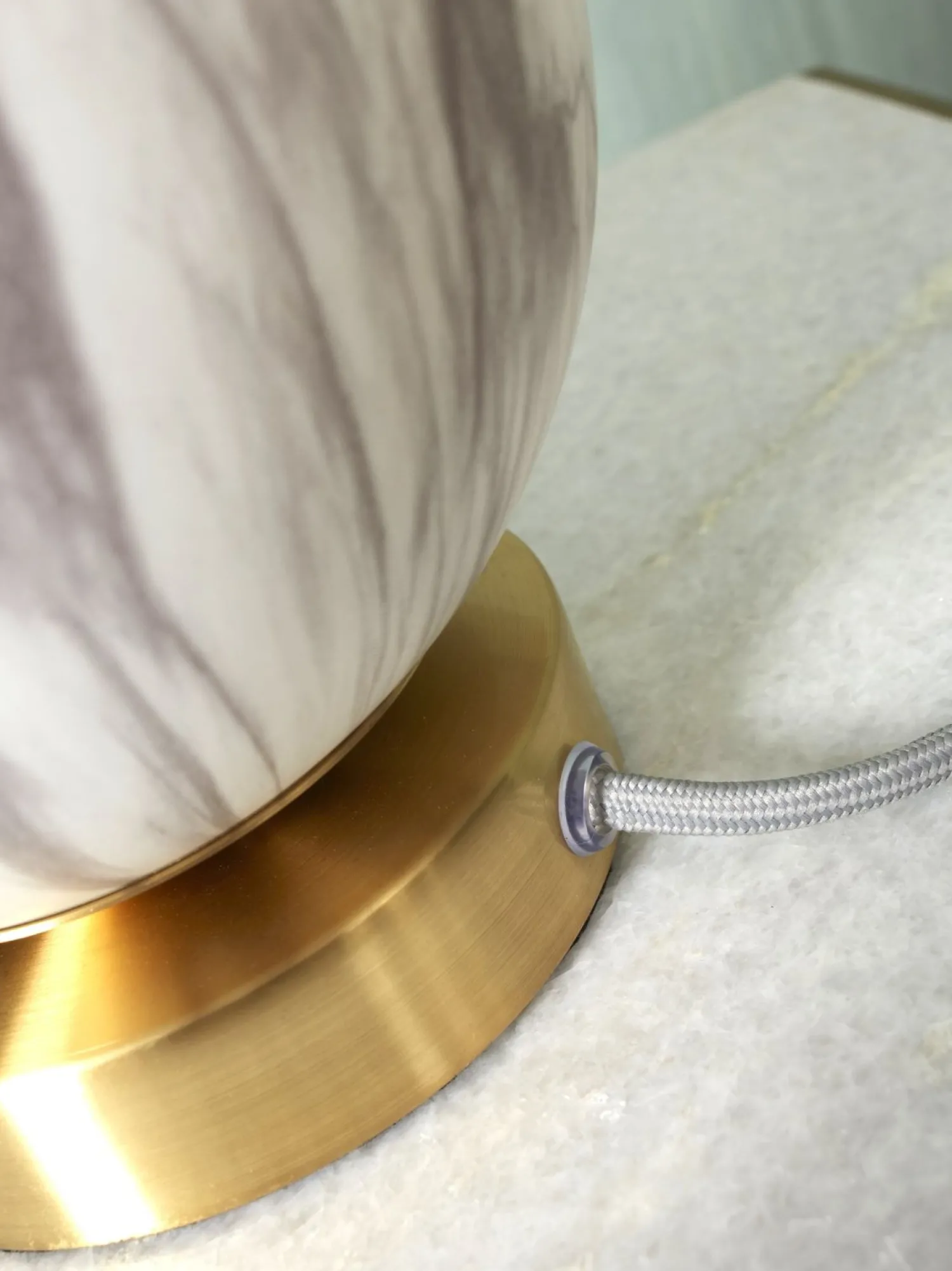 Tafellampen|Tafellampen-It's about RoMi Carrara Tafellamp White marble, Gold