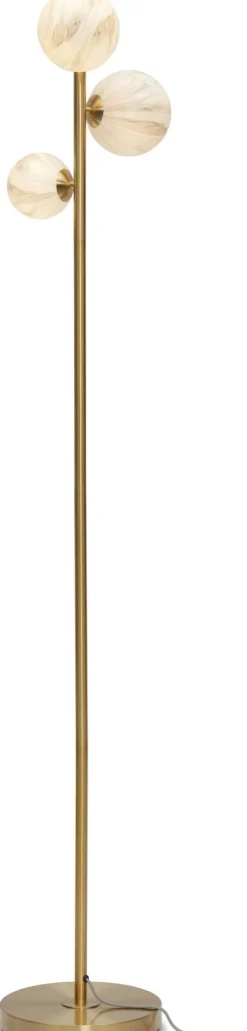 Vloerlampen|Vloerlampen-It's about RoMi Carrara Vloerlamp White marble, Gold
