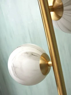 Vloerlampen|Vloerlampen-It's about RoMi Carrara Vloerlamp White marble, Gold