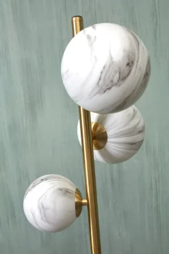 Vloerlampen|Vloerlampen-It's about RoMi Carrara Vloerlamp White marble, Gold
