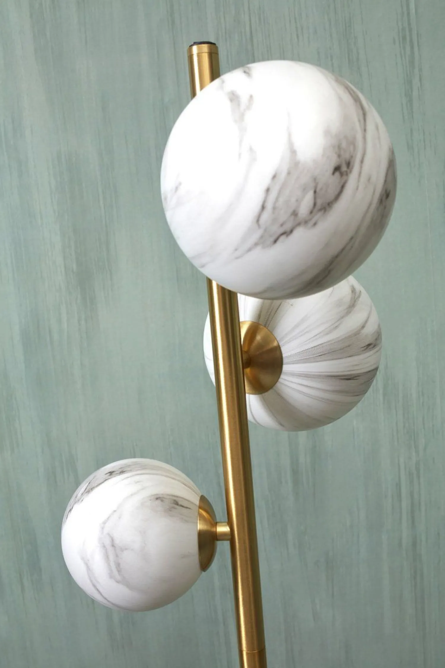 Vloerlampen|Vloerlampen-It's about RoMi Carrara Vloerlamp White marble, Gold