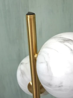 Vloerlampen|Vloerlampen-It's about RoMi Carrara Vloerlamp White marble, Gold