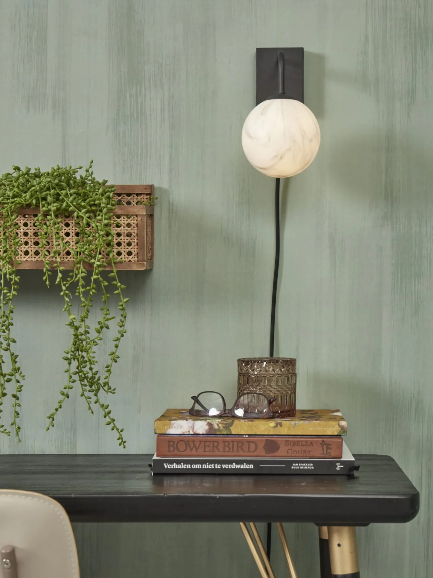 Wandlampen|Wandlampen-It's about RoMi Carrara Wandlamp White marble, Black