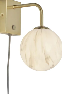 Wandlampen|Wandlampen-It's about RoMi Carrara Wandlamp White marble, Gold