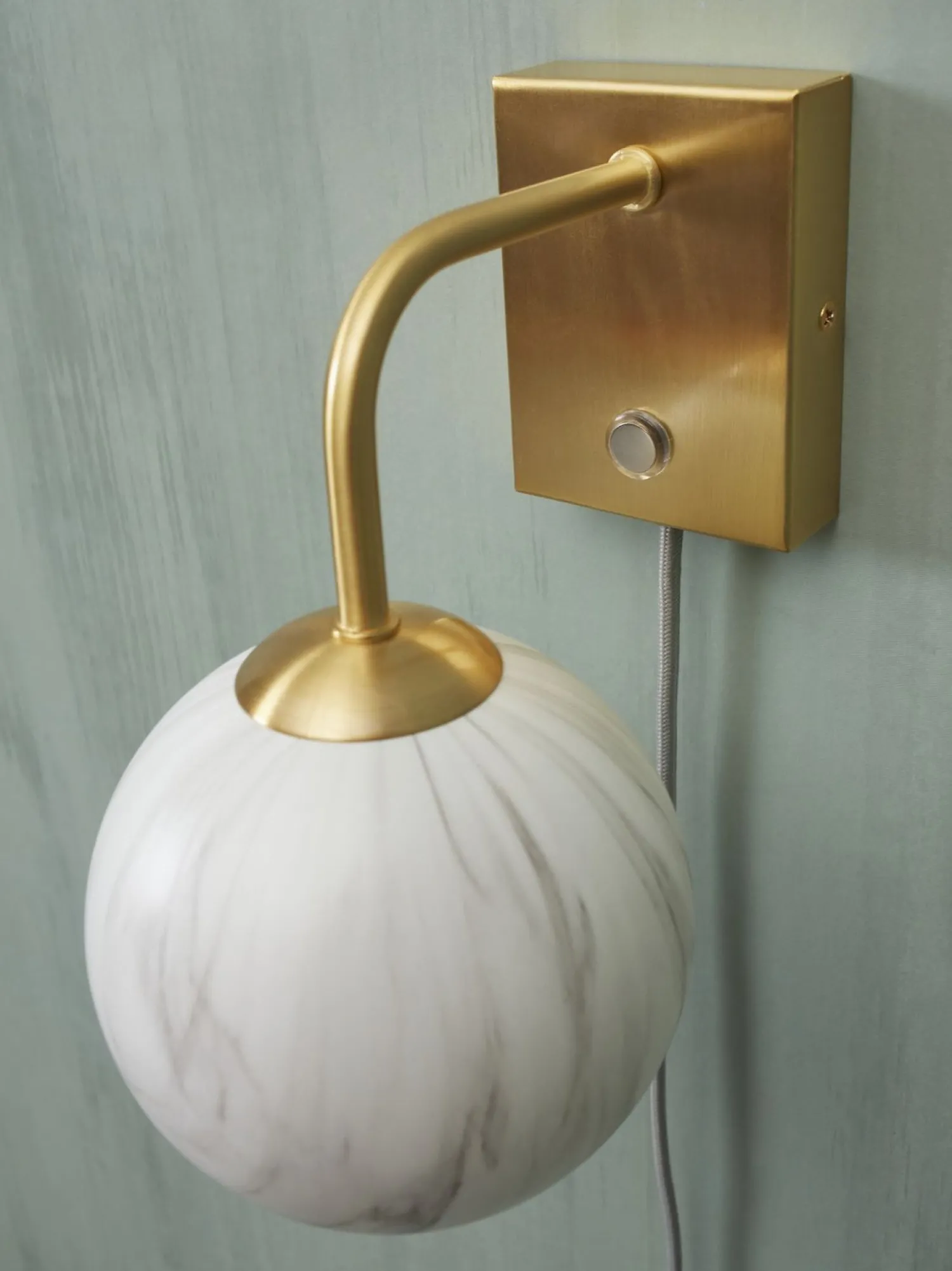 Wandlampen|Wandlampen-It's about RoMi Carrara Wandlamp White marble, Gold