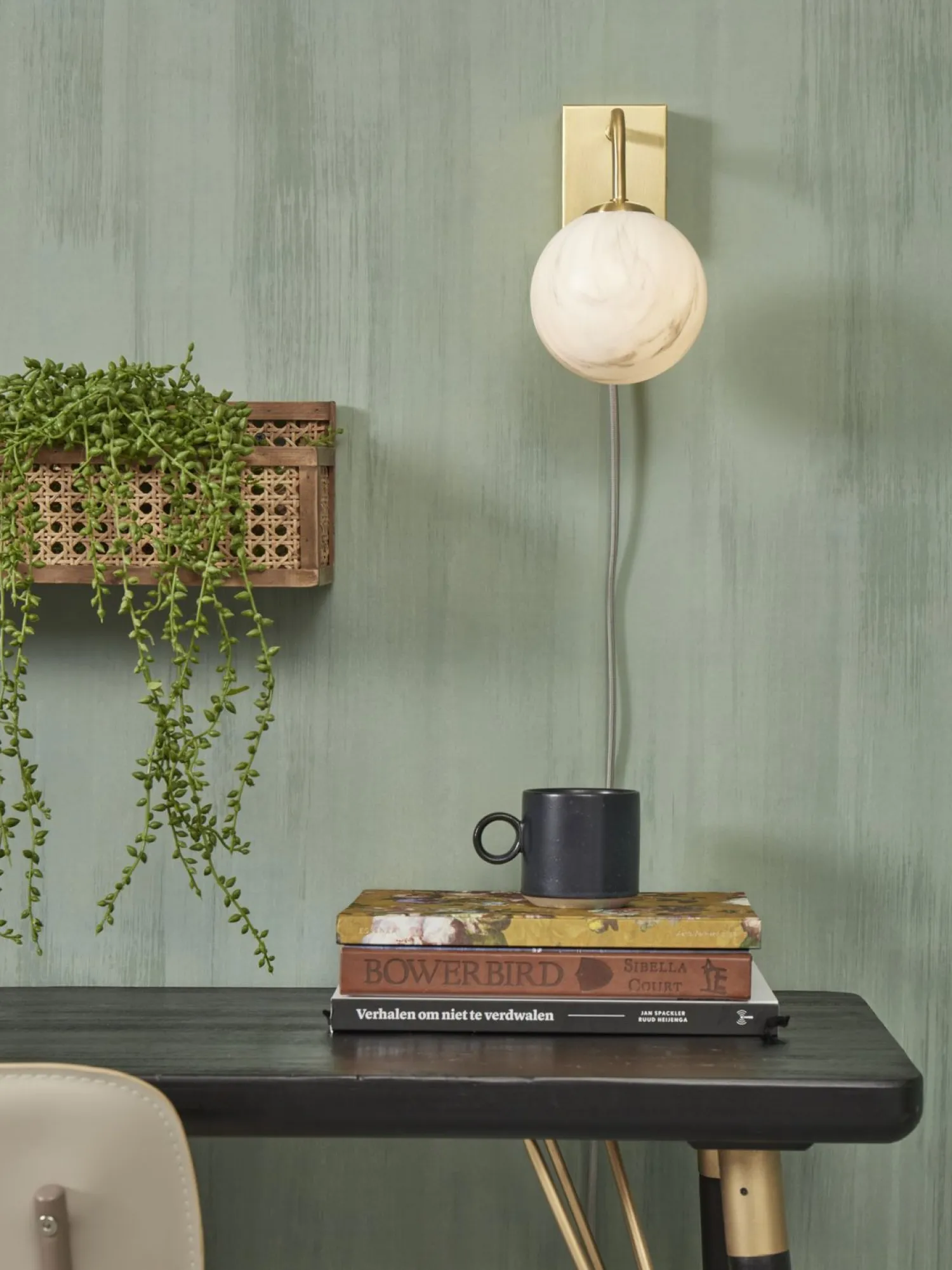Wandlampen|Wandlampen-It's about RoMi Carrara Wandlamp White marble, Gold