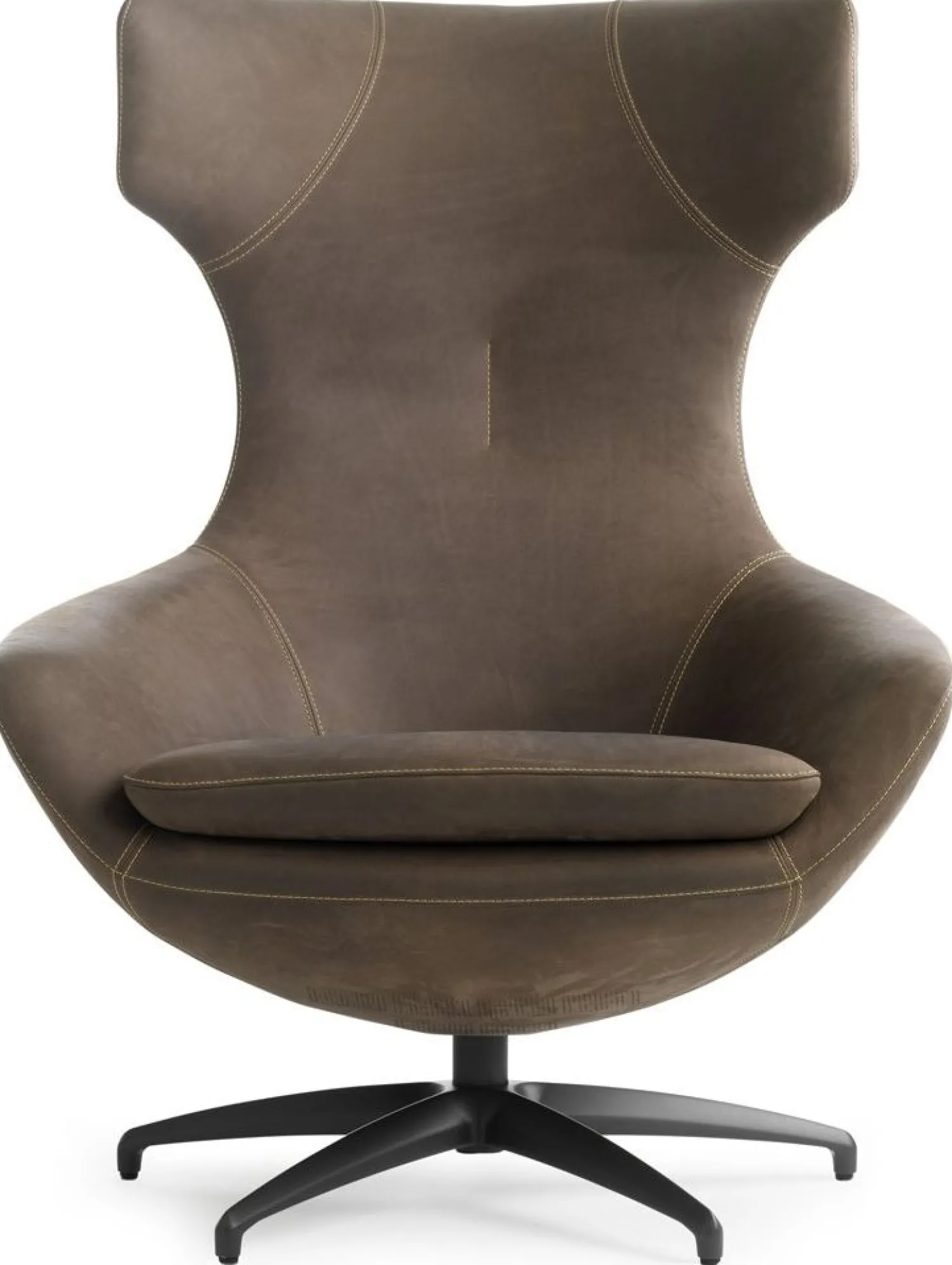 Leren Fauteuils|Design Fauteuils-Leolux Caruzzo Fauteuil Bruin