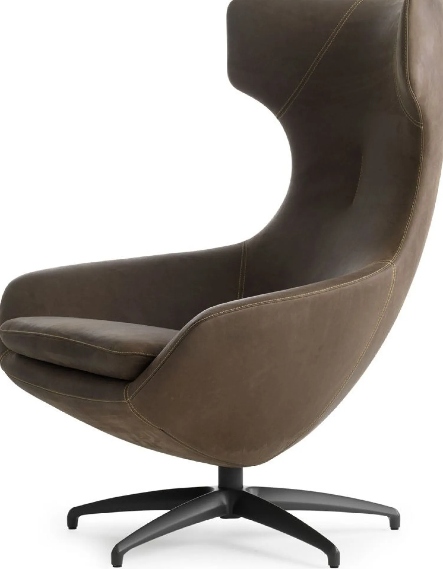 Leren Fauteuils|Design Fauteuils-Leolux Caruzzo Fauteuil Bruin