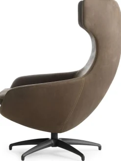 Leren Fauteuils|Design Fauteuils-Leolux Caruzzo Fauteuil Bruin