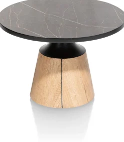 Houten Salontafels|Ronde Salontafels-XOOON Carvio Salontafel Onyx