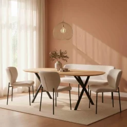 Houten Eettafels|Ovale Eettafels-Eijerkamp Collectie Casco Eettafel Naturel