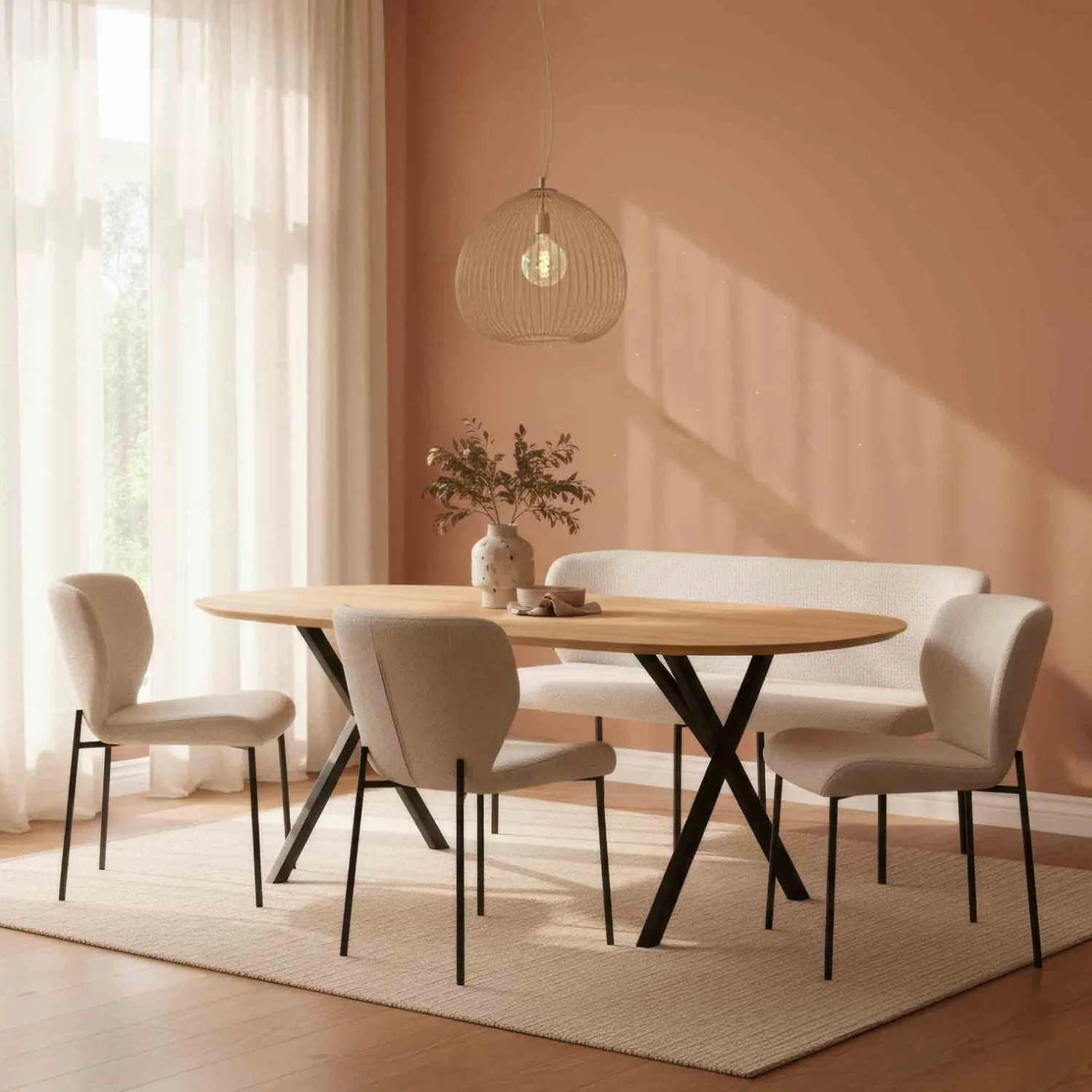 Houten Eettafels|Ovale Eettafels-Eijerkamp Collectie Casco Eettafel Naturel