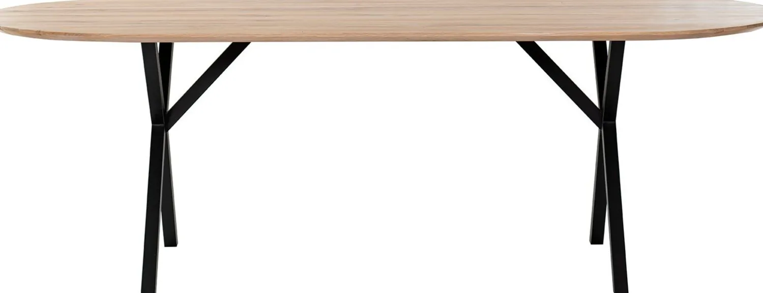 Houten Eettafels|Ovale Eettafels-Eijerkamp Collectie Casco Eettafel Naturel