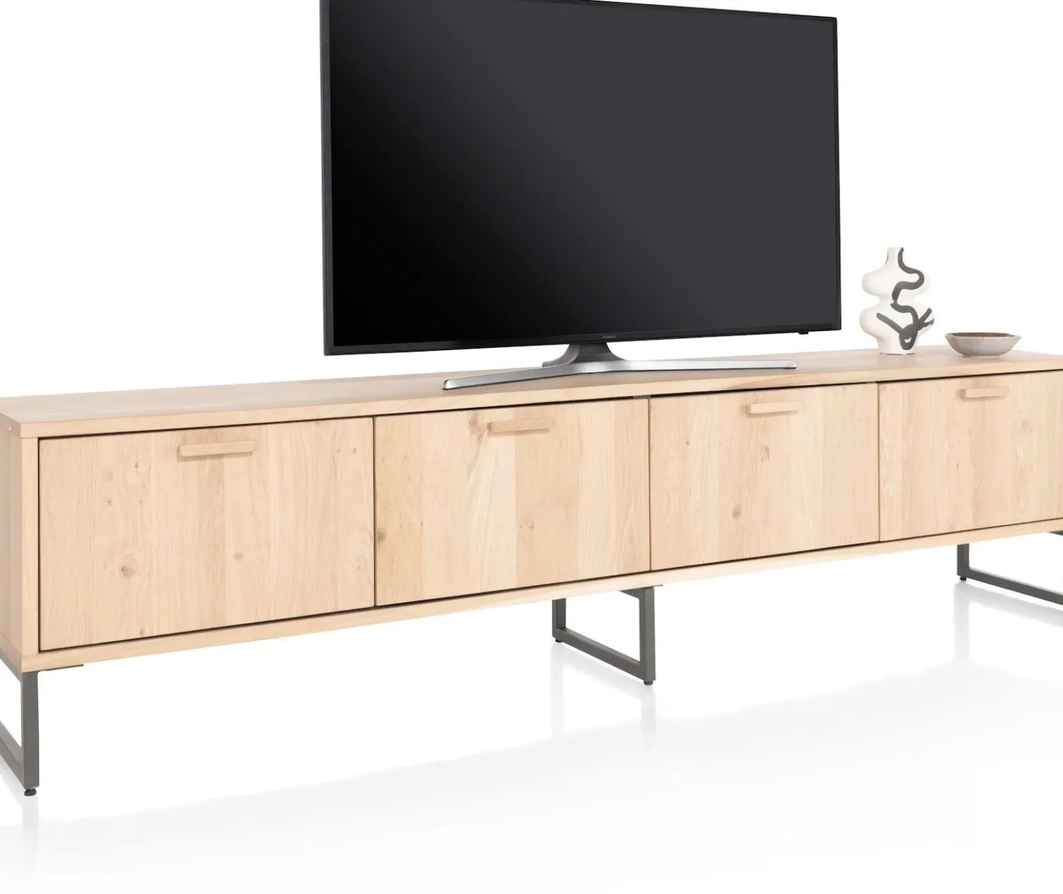 Tv-Meubels-Henders en Hazel Castello Lowboard Naturel, Grafiet