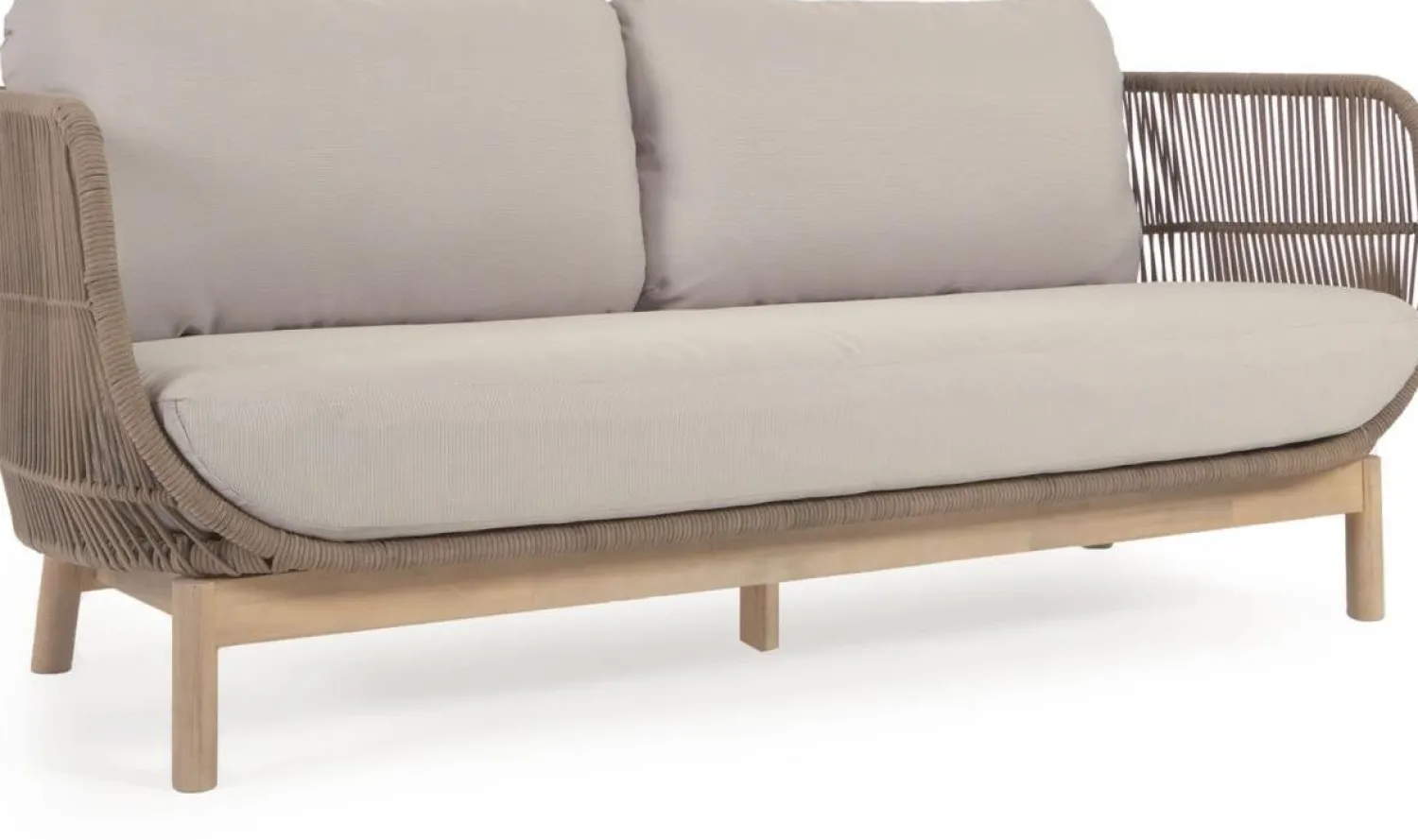 Tuinbanken|Zitbanken-Kave Home Catalina Tuinbank Beige, Bruin