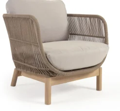 Tuinstoelen-Kave Home Catalina Tuinstoel Beige, Bruin