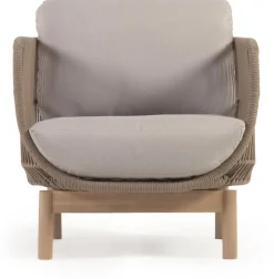Tuinstoelen-Kave Home Catalina Tuinstoel Beige, Bruin