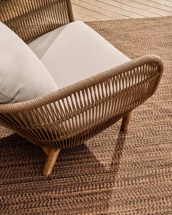 Tuinstoelen-Kave Home Catalina Tuinstoel Beige, Bruin