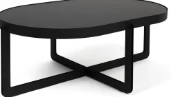 Ovale Salontafels-Zuiver Centre Ovaal Salontafel Zwart