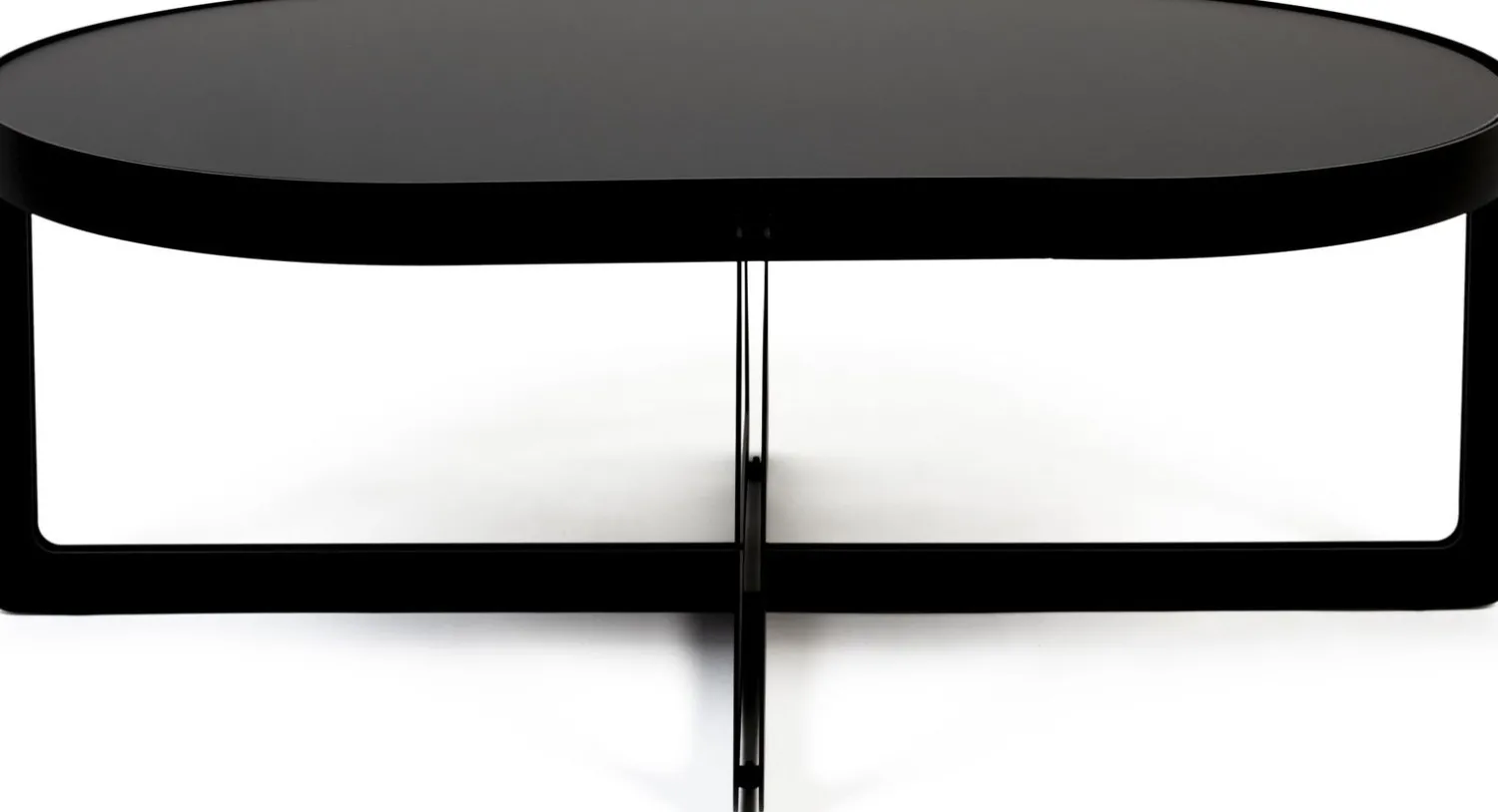 Ovale Salontafels-Zuiver Centre Ovaal Salontafel Zwart