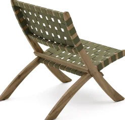 Tuinstoelen-Kave Home Chabeli Tuinstoel Groen, Naturel