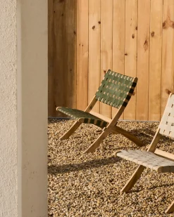 Tuinstoelen-Kave Home Chabeli Tuinstoel Groen, Naturel