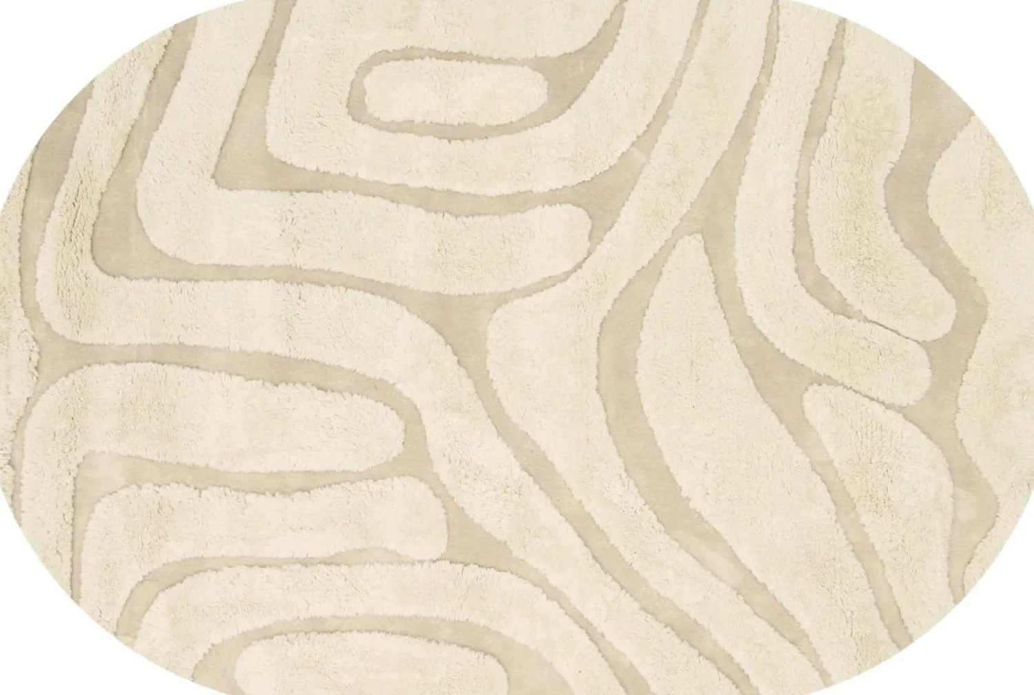 Vloerkleden|Ovale Vloerkleden-Trendhopper Chase Ovaal Vloerkleed Creme