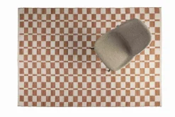 Vloerkleden|Rechthoekige Vloerkleden-Zuiver Checker Vloerkleed Terra, Wit