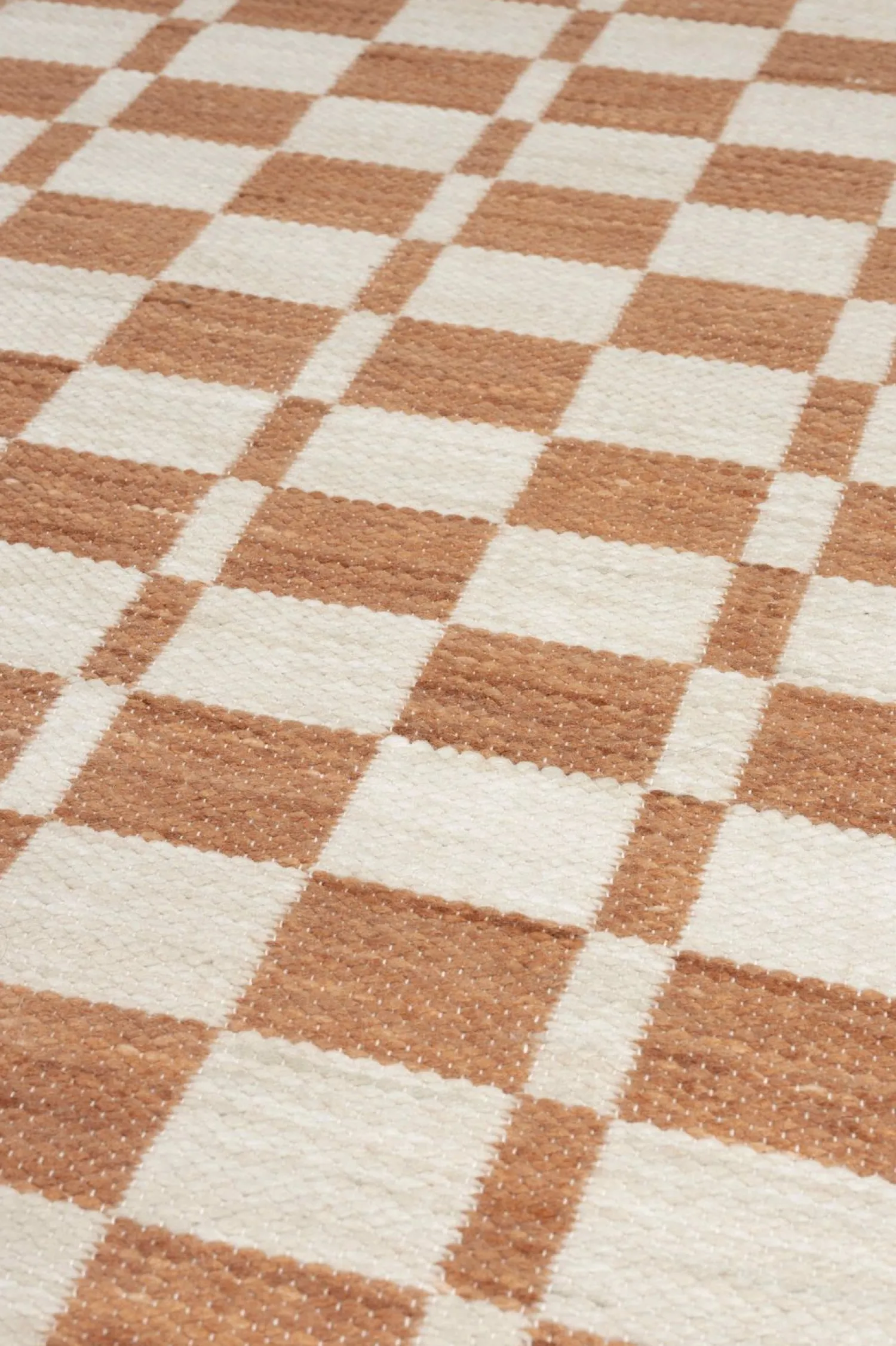 Vloerkleden|Rechthoekige Vloerkleden-Zuiver Checker Vloerkleed Terra, Wit