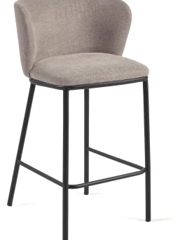 Stoffen Barkrukken-Kave Home Ciselia Barstoel Lichtbruin