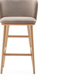 Stoffen Barkrukken-Kave Home Ciselia Barstoel Bruin