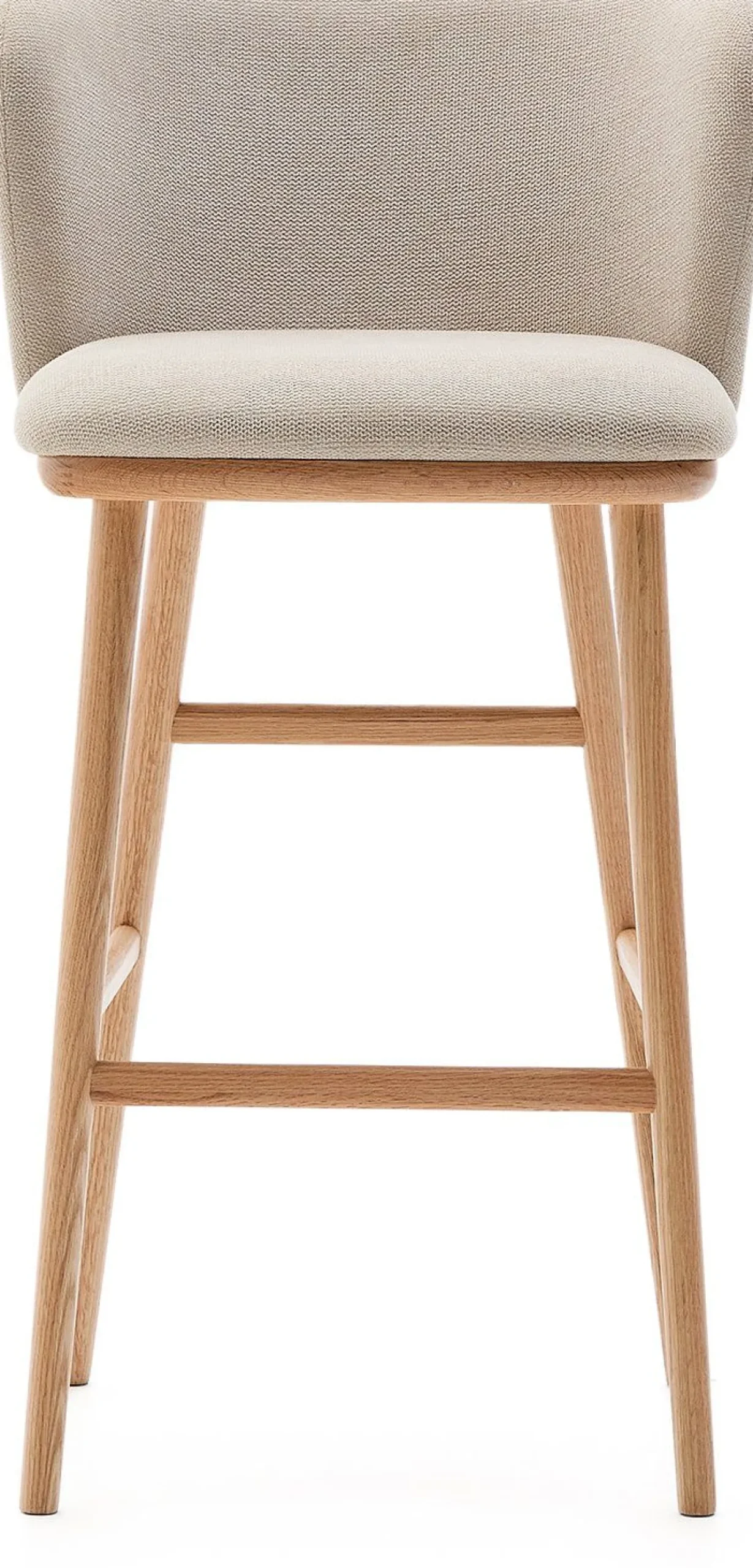 Stoffen Barkrukken-Kave Home Ciselia Hoog Barstoel Beige