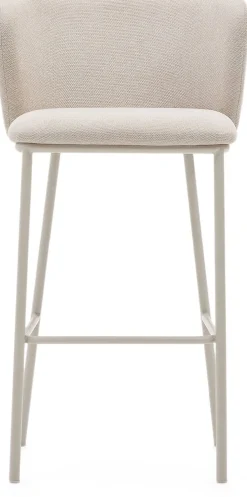 Stoffen Barkrukken-Kave Home Ciselia Hoog Barstoel Beige