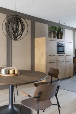 Houten Eettafels|Ronde Eettafels-Artifort Clarion Eettafel Bruin